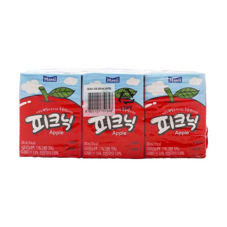 사과맛 음료, 6.76 fl oz (190ml) * 6개입 6