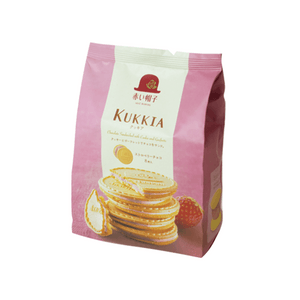 【日本直郵】 日本 AKAIBOHSHI紅帽子 kukkia 家鄉薄餅乾 草莓巧克力口味畫 8枚