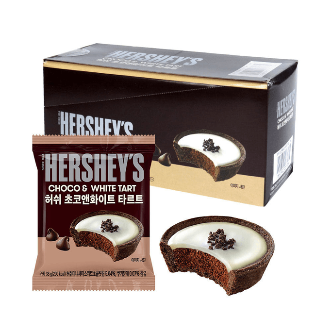 韩国HERSHEY'S好时黑巧克力蛋糕夹心蛋挞曲奇饼干38g x 10包