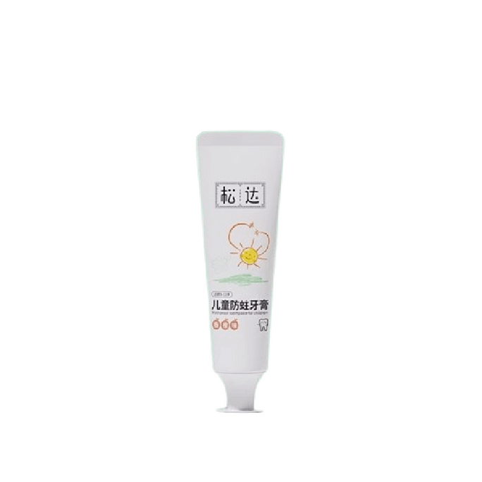 【中国直邮】 松达 儿童含氟牙膏 益生菌3-6-12岁以上宝宝防蛀牙龋齿膏50g/支 香橙味