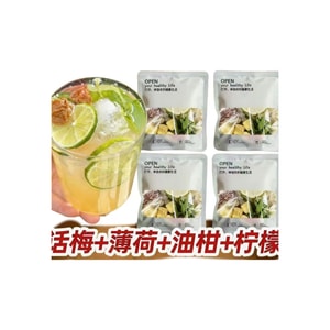 Popular Preserved Plum, Gac Fruit, Lemon, and Mint Tea Health Tea Freeze-Dried Gac Fruit Tea Summer Cold Brew Grease Fighter Summer Essential 192g (16g × 12 packs)