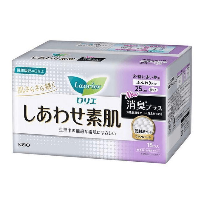 【日本直郵】 日本 KAO花王 衛生棉 15個 姑姑巾護墊日用夜用輕薄瞬吸S系列護翼