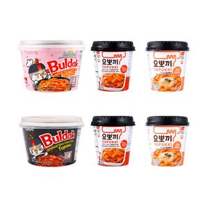 【炒年糕组合装】韩国SAMYANG三养 奶油味芝士辣炒年糕+超辣火鸡味炒年糕+YOPOKKI奶油番茄味炒年糕+甜辣味炒年糕 638g