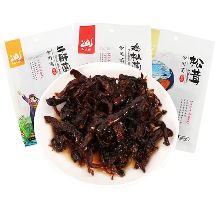 中國 紅土園 雲南山珍 松茸菌 200克 下餐 菌菇零食 來自雲南大山的饋贈 植物素肉 5