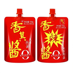 香其 东北大酱 熟酱 蘸菜 拌面酱 香辣酱(原味 香辣味)150g*2袋