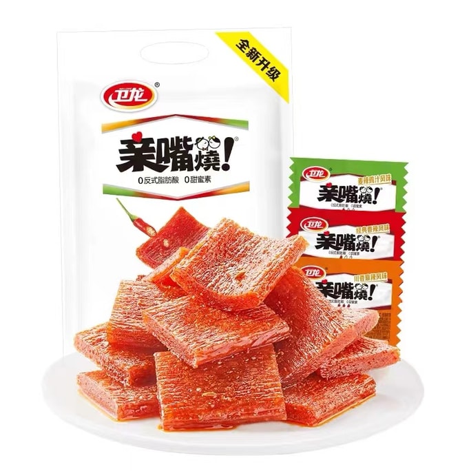 Kissing Mouth Spicy Stick Slices Szechuan Flavor / Braised Beef Flavor / McSpicy Chicken Sauce Flavor Three Flavors Mixed 300g*1 Bag