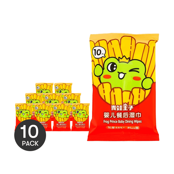 Baby After-meal Wet Wipes 10piecs *10【10 Packs】