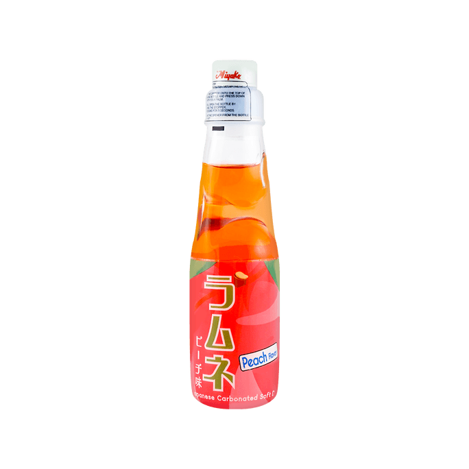 日本MIYAKO 彈珠汽水飲品 桃子口味 200ml