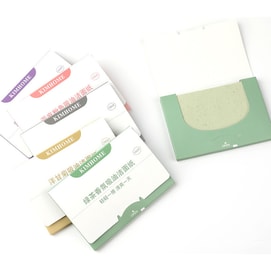 Linen oil-absorbing facial tissues for men and women portable facial oil-absorbing tissues (random models 100 sheets / b