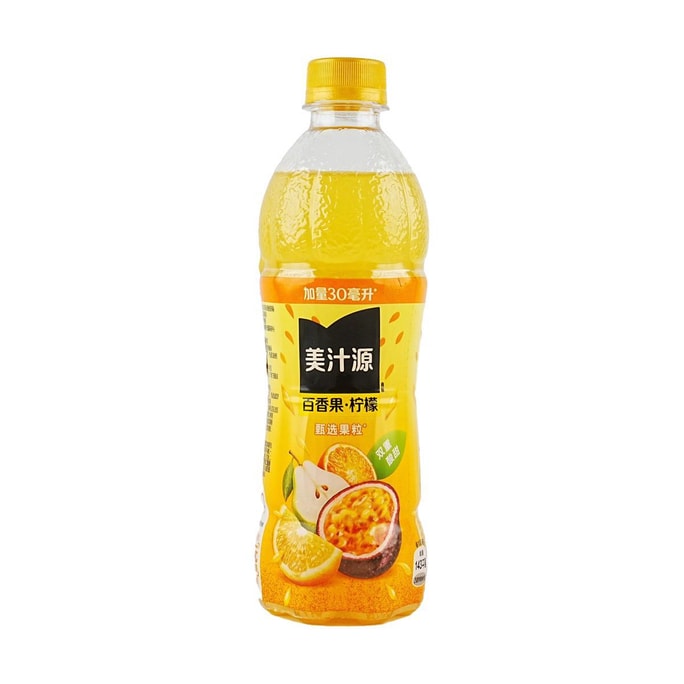 美汁源 百香果檸檬果粒柳橙汁 450ml