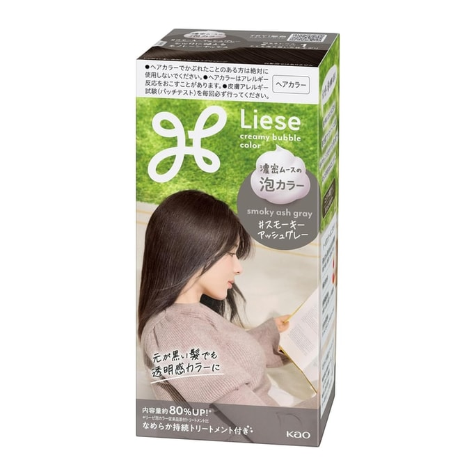 日本 KAO花王 Liese 泡沫染髮劑 煙燻灰