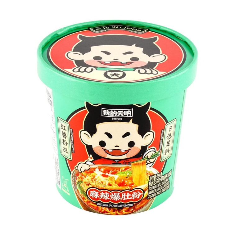 我的天呐 麻辣爆肚粉 即食红薯粉丝 164g【超丰富8包料】【方便速食夜宵】 4