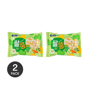 Rice King Snack, Spinach & Carrot *2【2 Packs】【Organic Rice Melt-in-Mouth】