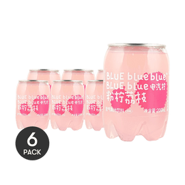 Mini Fruit Juice Sparkling Water,Pink Lemon & Lychee Flavor, 6.76 fl oz *6【6 Pack】【Low Sugar】