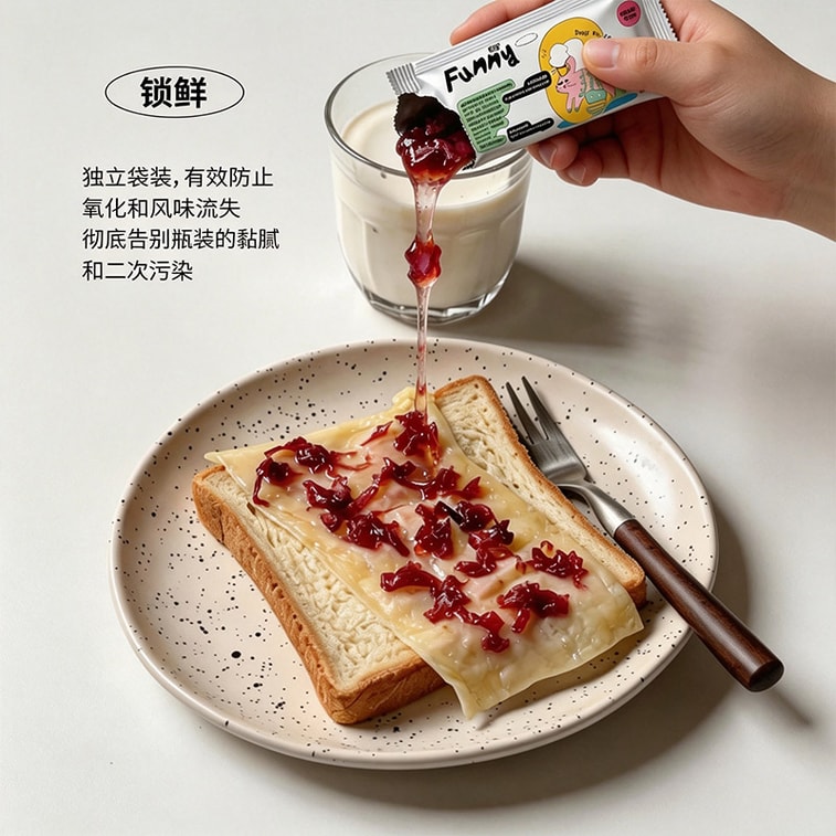ローズソース 0カロリー・0シュガー・0ファット・無スクロースの無料包装。別々に飲む、水に浸す、朝食を焼く、パンに塗る、140g * 1 5