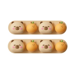 カートゥーン・カピバル社製ケーブルオーガナイザー、デスクトップケーブルオーガナイザー、粘着式ケーブルバンドル、電話充電ホルダー、イエロー、2個パック