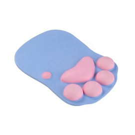 Cat Paw Mouse Pad Wrist Mouse Pad Wrist Pad Office Game Large Cute Cat Paw Keyboard Pad Silicone Non-Slip - Blue 1 Pc