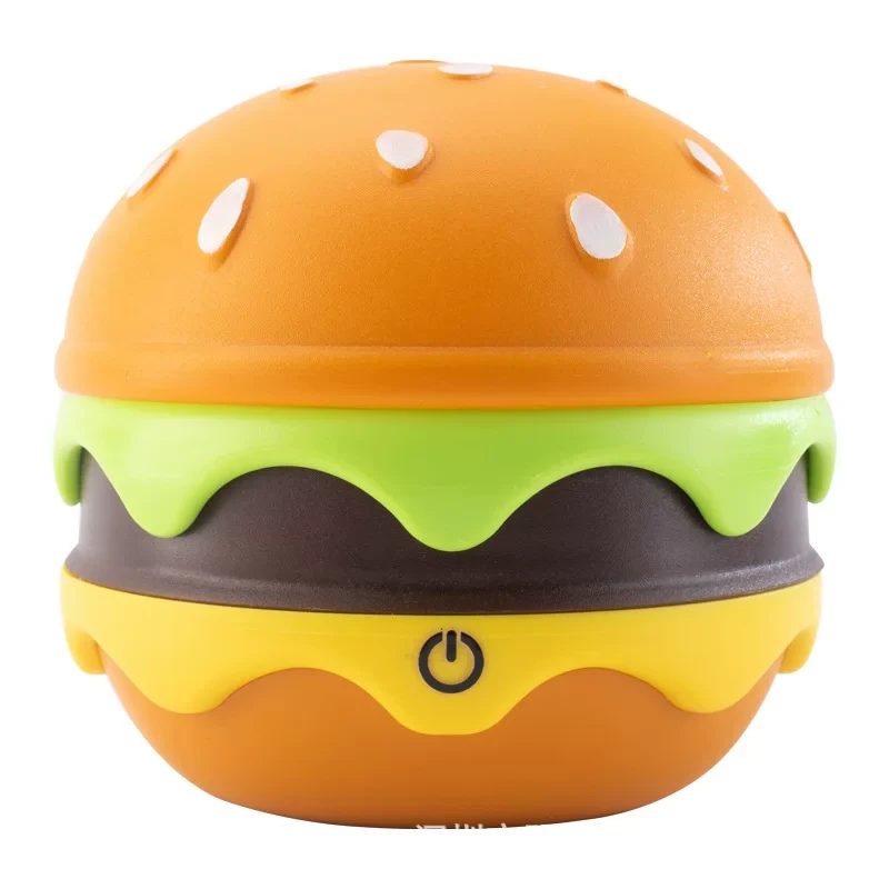 Hamburger lamp small night light foldable American-style table