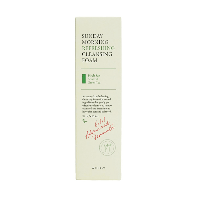 Sunday Morning Refreshing Cleansing Foam 4.05 fl.oz. pH 5.5 Balanced Vegan Face Wash
