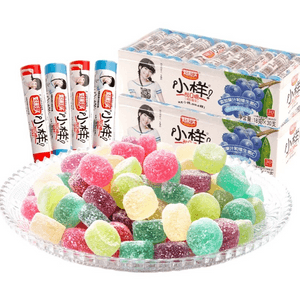 Sour Q candy, QQ fruit juice gummy, nostalgic childhood snack, mixed 5 flavors, 18g*5 pieces