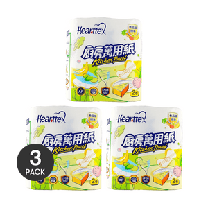 心相印 廚房專用紙 食物吸油紙 清潔擦拭 2捲/包 *3【3份超值裝】