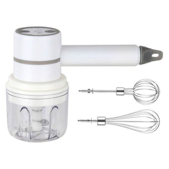 Egg beater and garlic machine (two in one) white