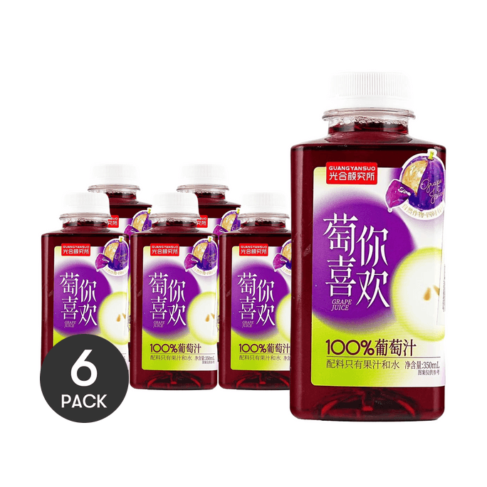 Grape Juice, 11.8 fl oz *6【6 Packs】【0 White Sugar 0 Fat Low Calories】