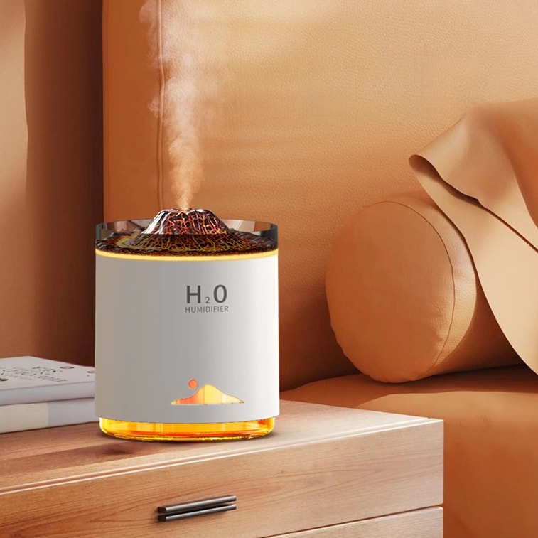 中國LLD樂樂多 火山加濕器七彩小夜燈二合一 白色 1件 3