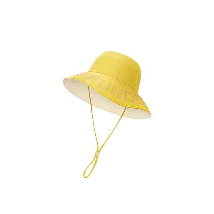 UPF50+ Sun Protection Bucket Hat Double Sided Yellow&White One Size