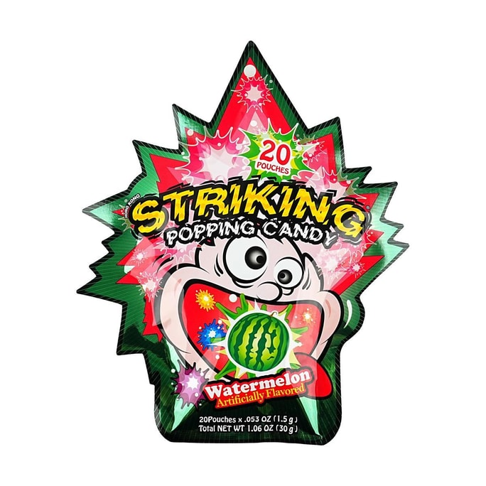 STRIKING Popping Candy Watermelon Flavor 1.06 oz