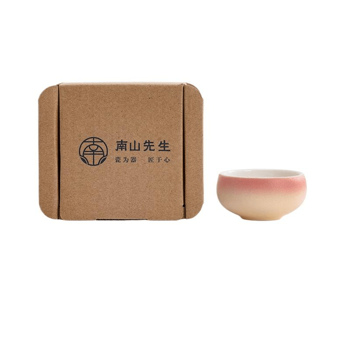 Sample tea cup single cup household simple host cup high-grade white porcelain cup tea cup gradient powder 6*3cm *1