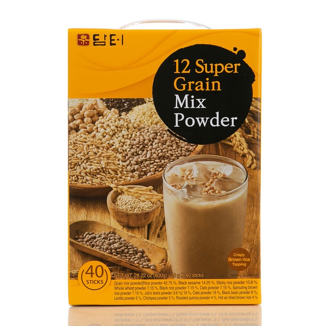 Damtuh Traditional Korean Tea 12 Super Grains Mixed Drink Powder Snack Meal Replacement - 20g x 40 Stick