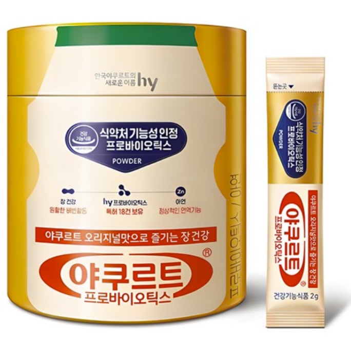 [한국 #1 야쿠르트맛] 한국hy 야쿠르트 유산균 120g 60팩