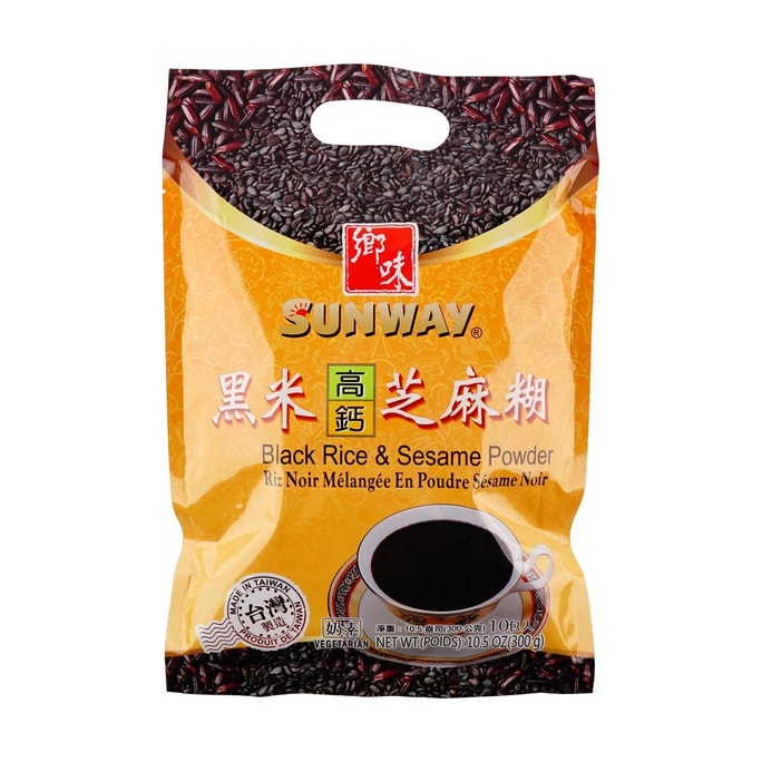台湾乡味 黑米高钙芝麻糊 营养冲泡代餐早餐 12包入 300g