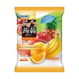 Mixed Fruit Flavor Konjac Jelly Snacks, Low Fat Low Calorie, 0.7 oz - Pack of 6