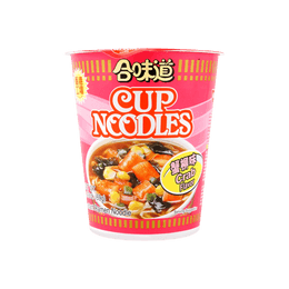 Crab Flavor Cup Ramen - Instant Seafood Noodles, 2.43oz