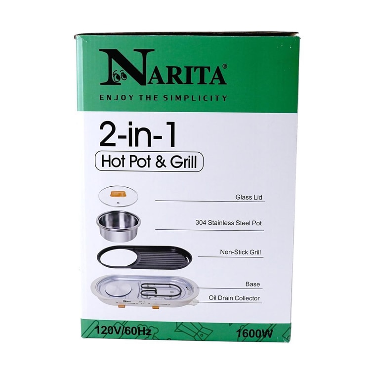 2 in 1 Stainless Steel Hot Pot & Non-Stick Gill NEC-1125 5