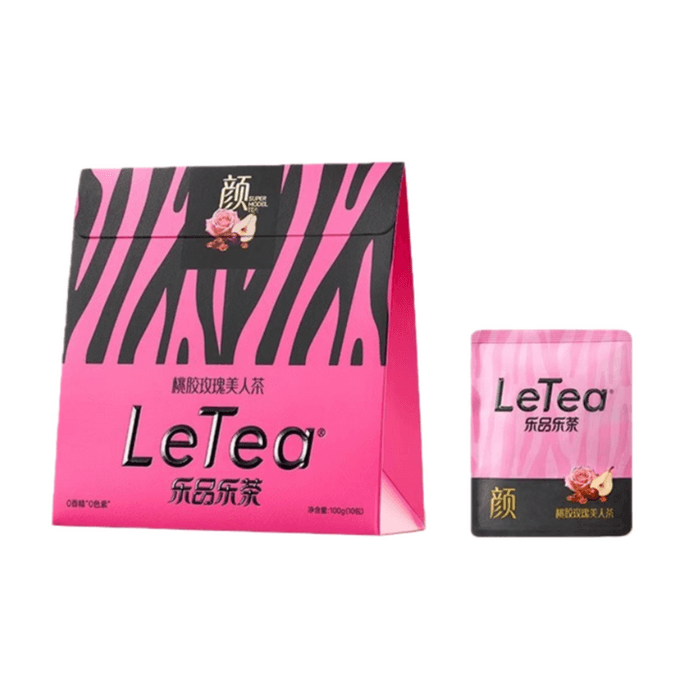 【中国直邮】 乐品乐茶 LeTea FD冻干桃胶玫瑰茶  搭配雪燕重瓣玫瑰 女神养颜配方 100g