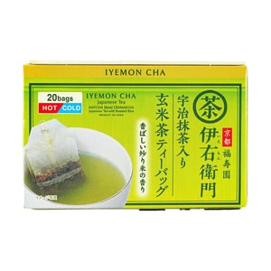 日本宇治之露 伊右卫门 抹茶玄米茶包 20包入 40g【冷热双泡】