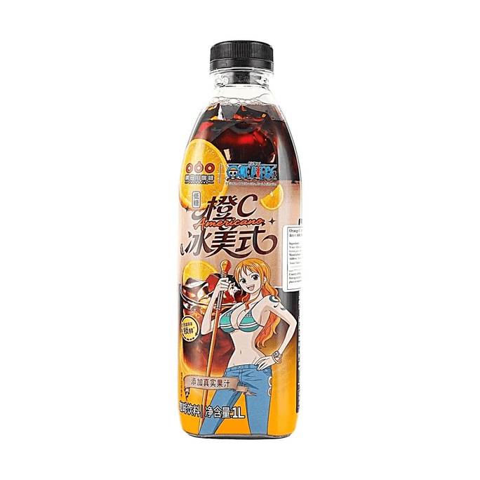 オレンジC アメリカーノ 低糖アイスコーヒー 33.81液量オンス【ワンピース ナミエディション】【アニメグッズ】