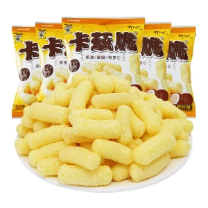 台灣 旺旺 卡茲脆皮椰蓉乳味栗米條巨好吃的解饞小零食10包(約120克)