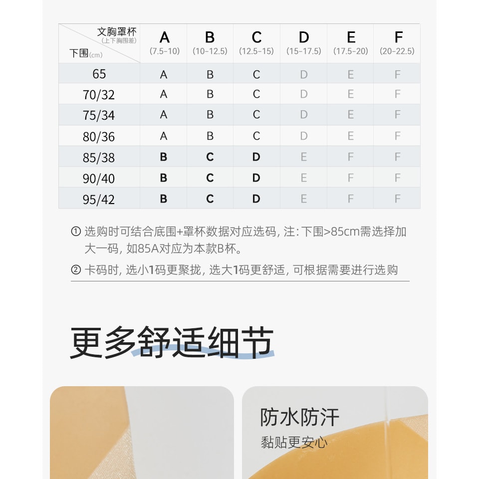 幸棉云感胸贴C杯女小胸显大聚拢隐形内衣婚纱专用乳贴