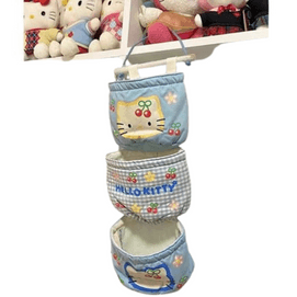 Hellokitty Storage Hanging Bag Hanging Hanging Bag Bedside Door Behind Fabric Storage Bag blue 1 Set