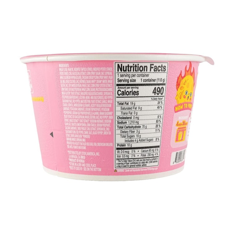 Cheesy Ramen ,Spicy Chili & Cheddar Flavor ,Bowl, 3.88 oz 【Cheese & Spicy Stir-Fry Korean Instant Noodles】 8