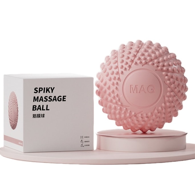 Fascia Ball Foot Massage Ball Muscle Relaxation Yoga Fitness Shoulder Neck Waist Foot Back Meridian Ball Meridian Neck Ball 1 Piece Pink Magnetic Therapy Style