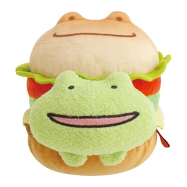 San-X Chikip Dancers Burger Plush Skip Frog Sensei (Avocado Cheeseburger) 11×9×11.5cm