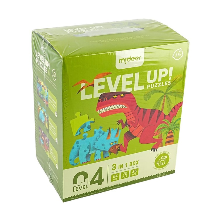 MIDEER彌鹿 兒童拼圖 大拼圖玩具 寶寶啟蒙益智玩具 4階恐龍世界 建議4歲寶寶 5
