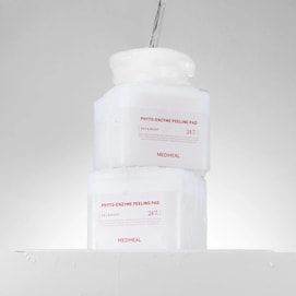 韩国MEDIHEAL美迪惠尔 磨皮绷带 植物酶湿敷擦拭清洁棉片 100片 白色清洁 改善粗糙闭口油痘肌敏感肌 去黑头粉刺