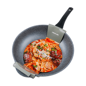 韩国NEOFLAM Chef Master 铸铝锅平底煎炒锅炒菜锅 燃煤气灶电热炉通用锅具 32cm