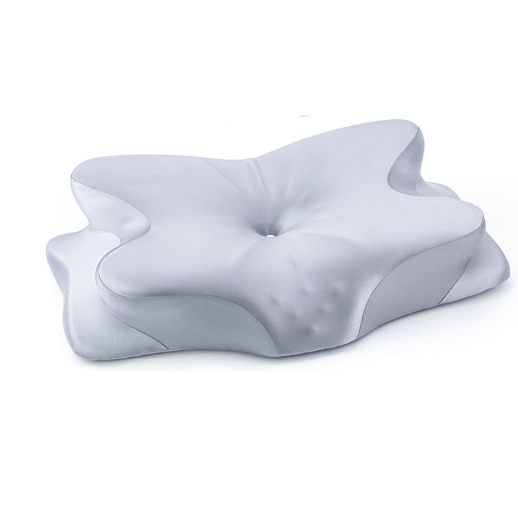 【中国直邮】 HSPM 记忆棉深睡护颈枕  成人侧睡蝴蝶枕  零压力助睡眠颈椎枕  灰色水光面料 低枕款 1 个 6